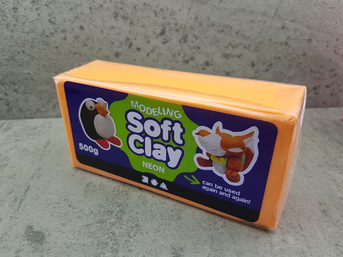 Soft Clay Neon Orange 500g