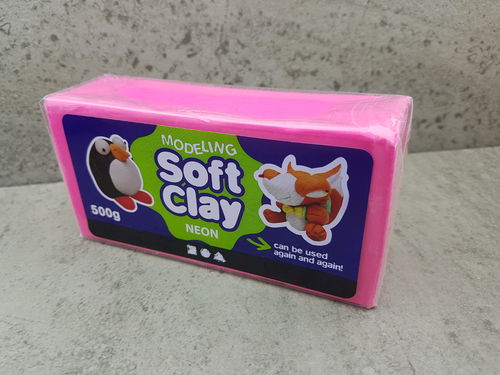 Soft Clay Neon Pink 500g
