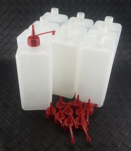 10 x 500ml LEER Flaschen Kunststoff GEBINDE Vierkantflasche -Spitzverschluss